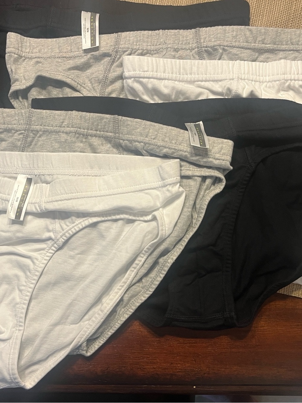 Updated listing 6 pair Kenneth Cole Men's Briefs in White and Black Gray medium